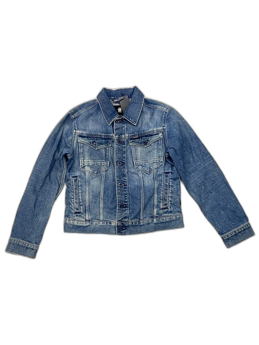 G-Star RAW Arc 3D Blue Faded Cascade Pure Stretch Women’s Denim Trucker Jacket